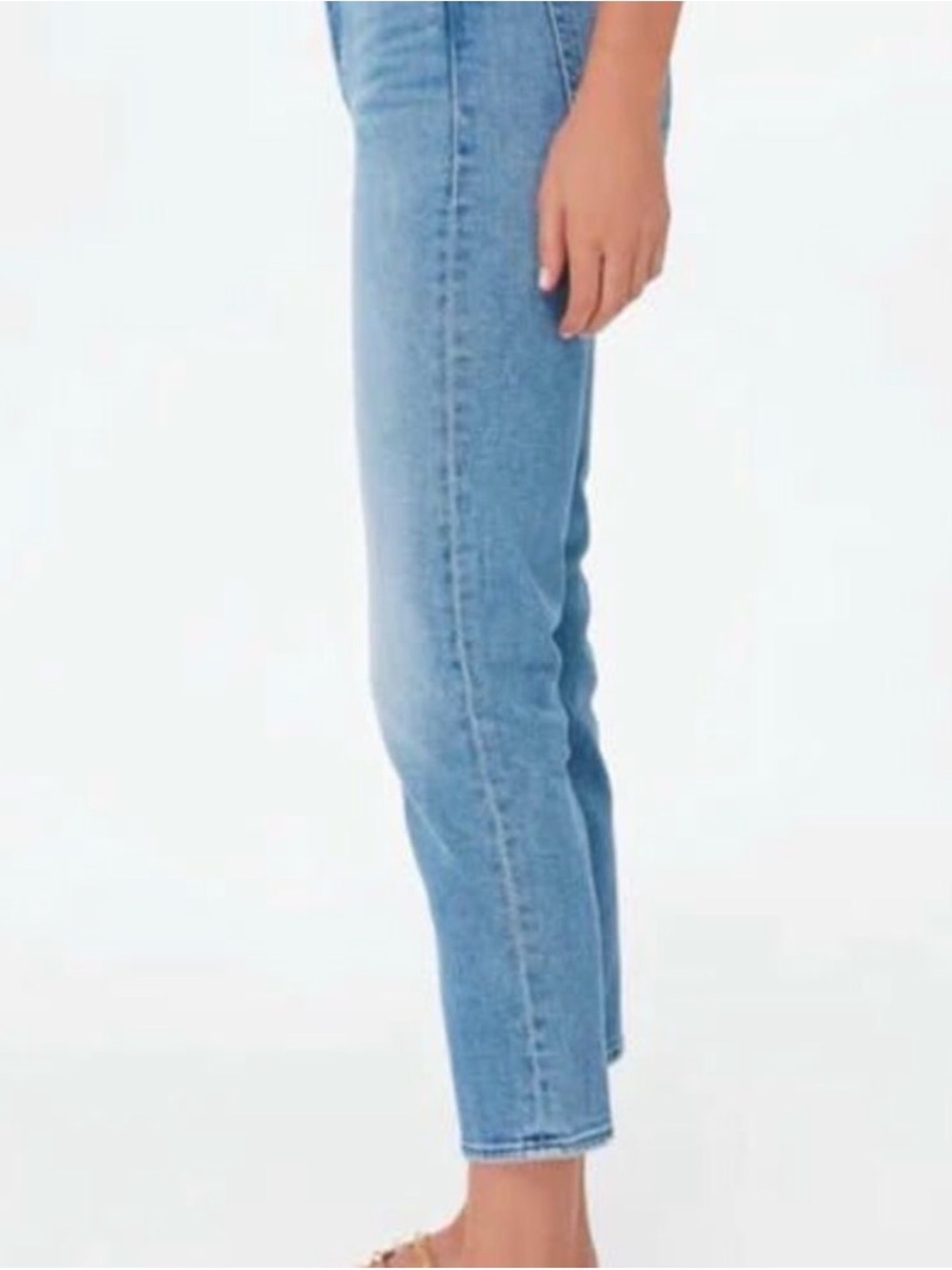 MOTHER Light Blue Ankle Crop Skinny Jeans-TOMCAT On the run